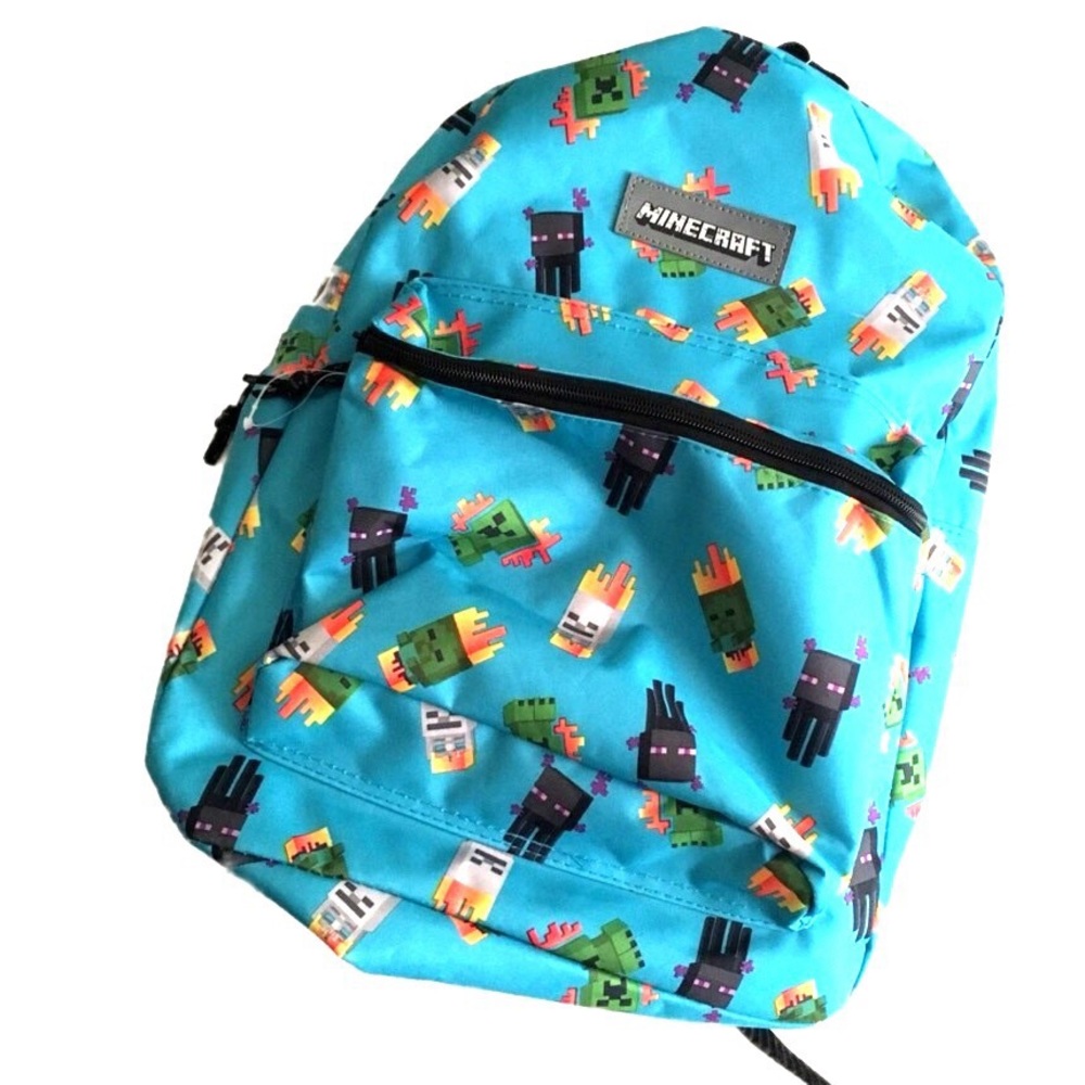 Minecraft Turquoise Blue Backpack